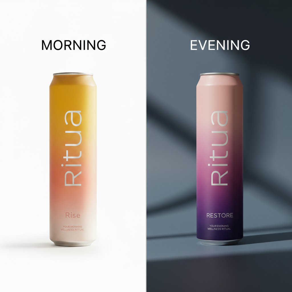 Rise morning and Restore evening — two cans one complete ritual